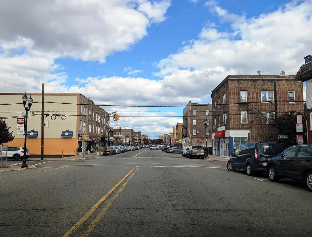 Broadway near 72nd Street in North Bergen, New Jersey