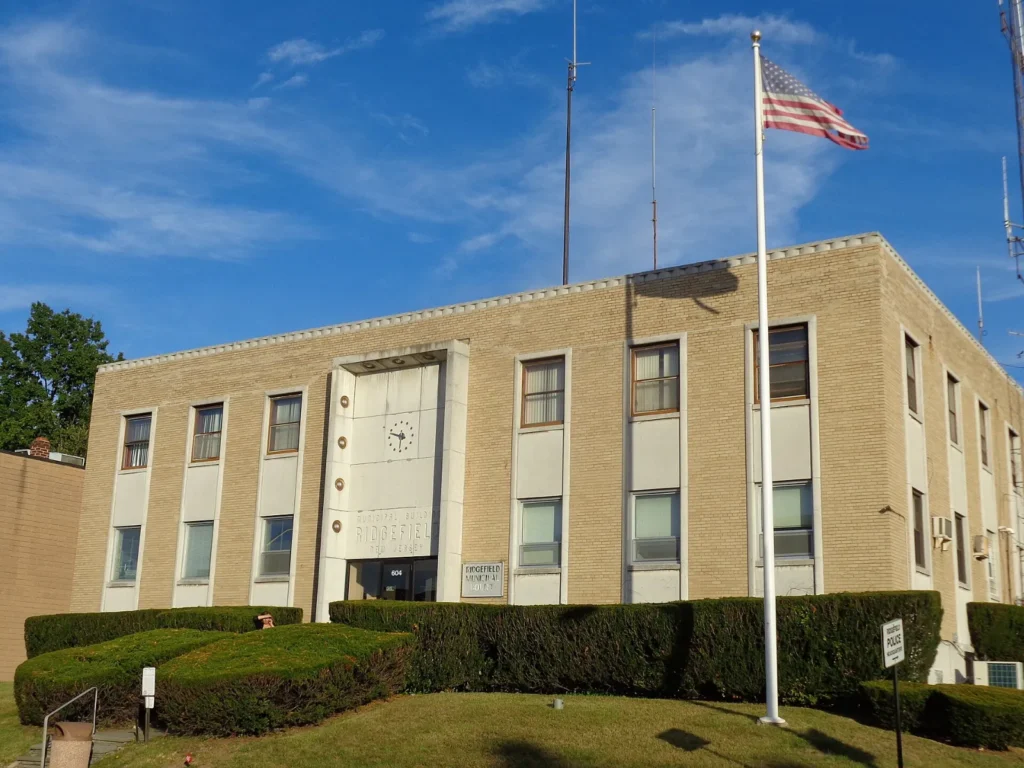 The Art Deco municipal building in Ridgefield, New Jersey