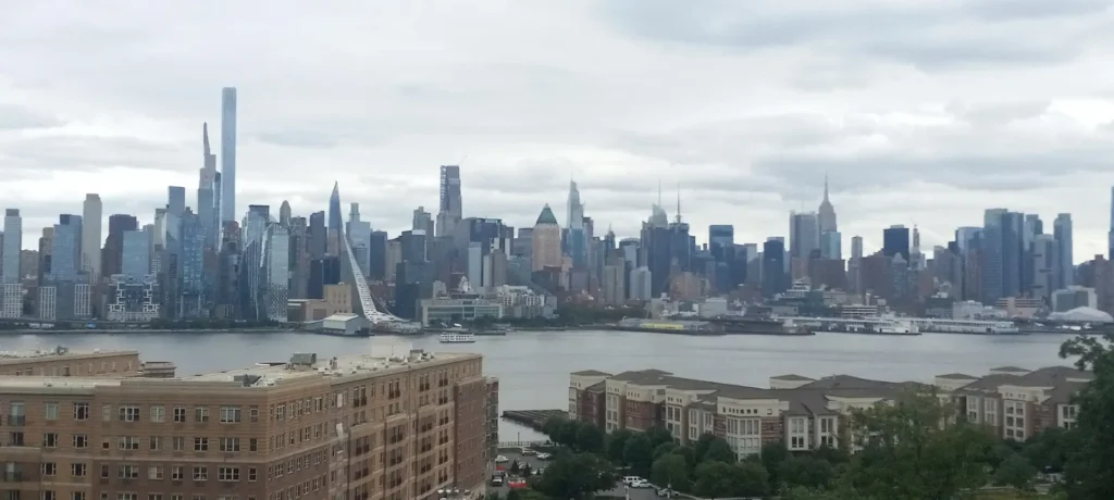 The Midtown Manhattan skyline across the Hudson River from West New York, New Jersey